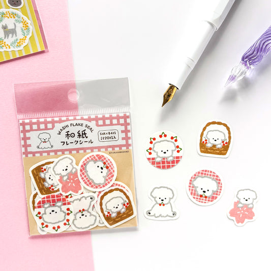 [Spring Limited] Furukawa Paper / Flake Stickers - Dog