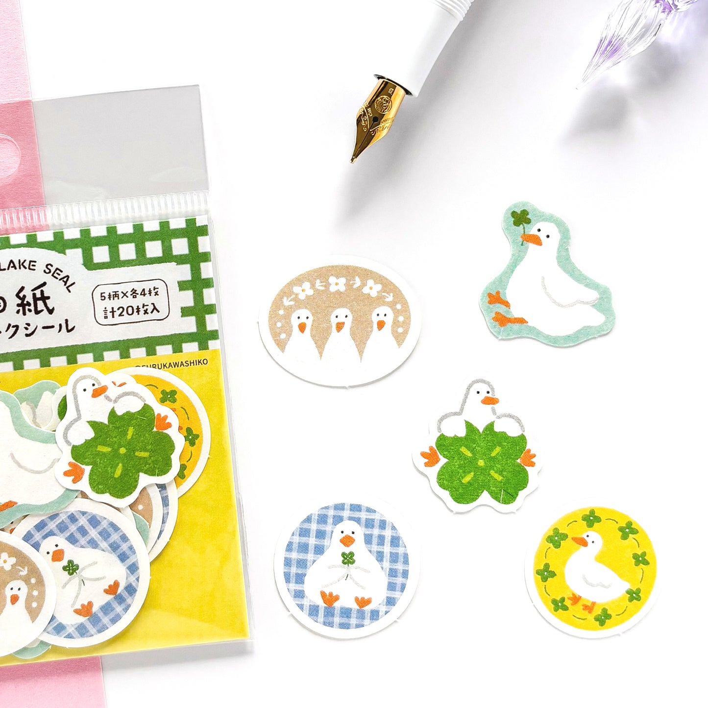 [Spring Limited] Furukawa Paper / Flake Stickers - Duck