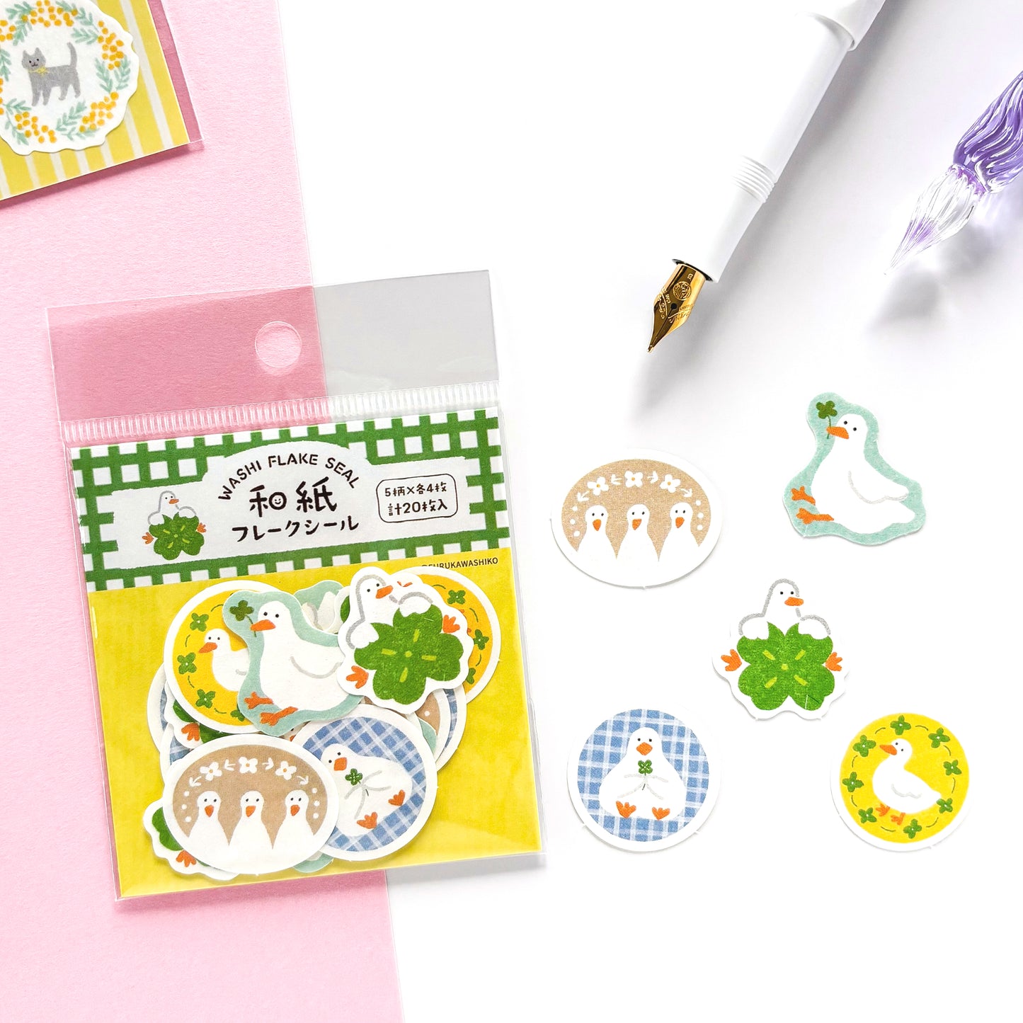 [Spring Limited] Furukawa Paper / Flake Stickers - Duck
