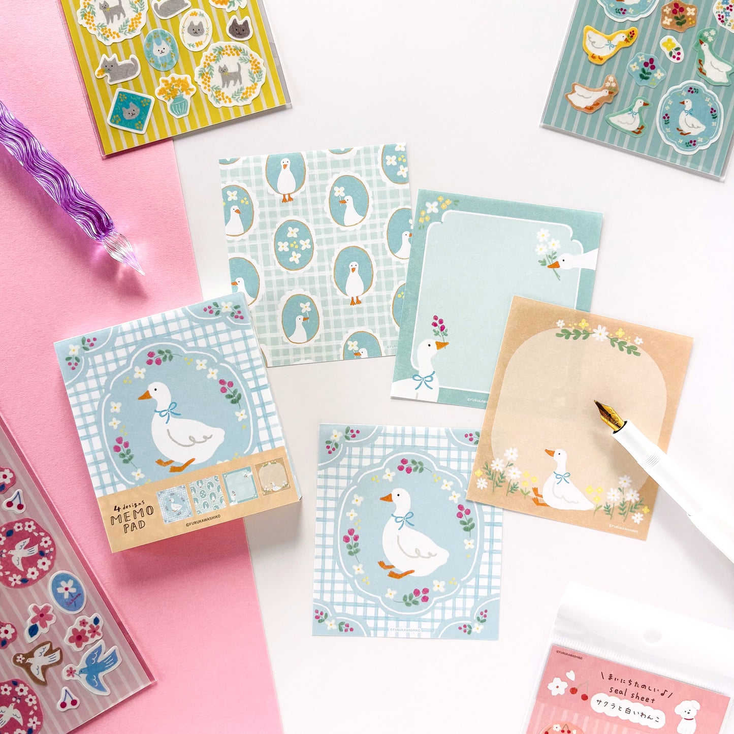 [Spring Limited] Furukawa Paper / Memo Pad - Duck