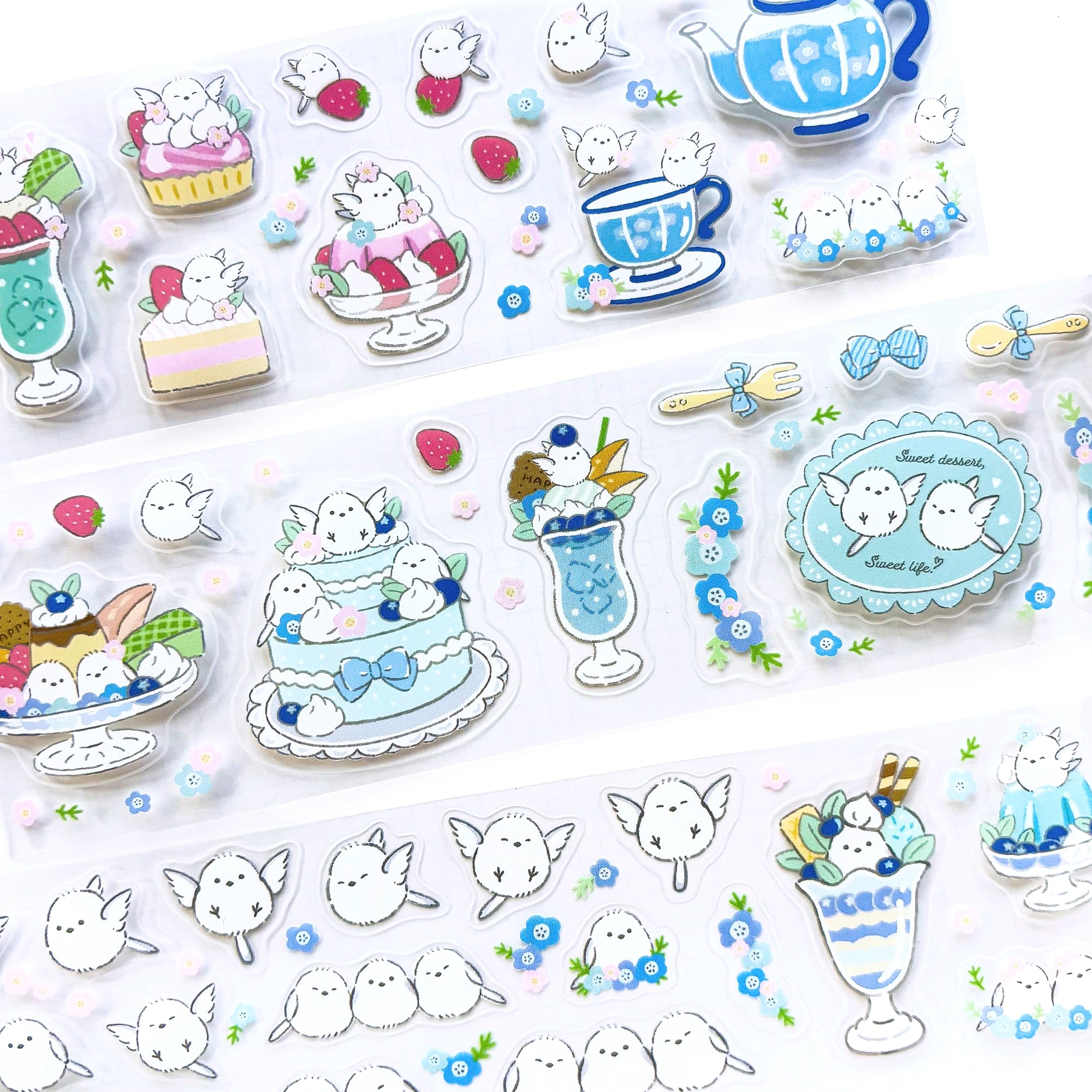 MILINA / Clear Roll Stickers - Love Long-tailed tit