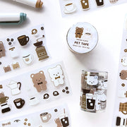 Clear Roll Stickers - Bear's Cafe