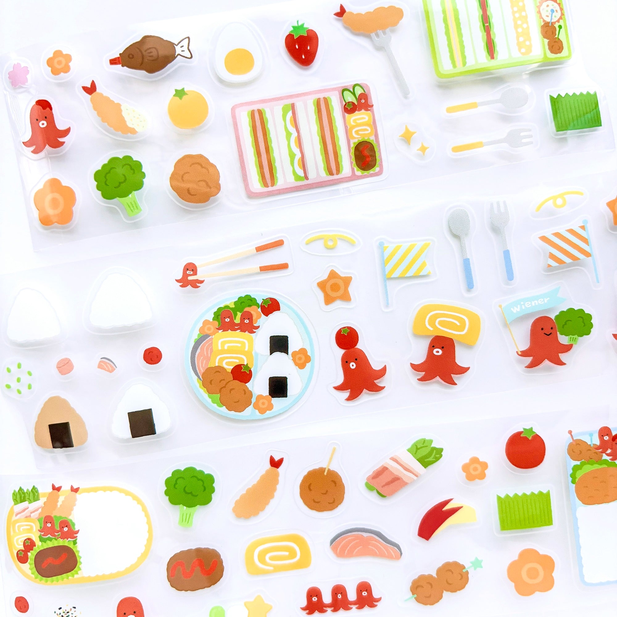 Clear Roll Stickers - Bento