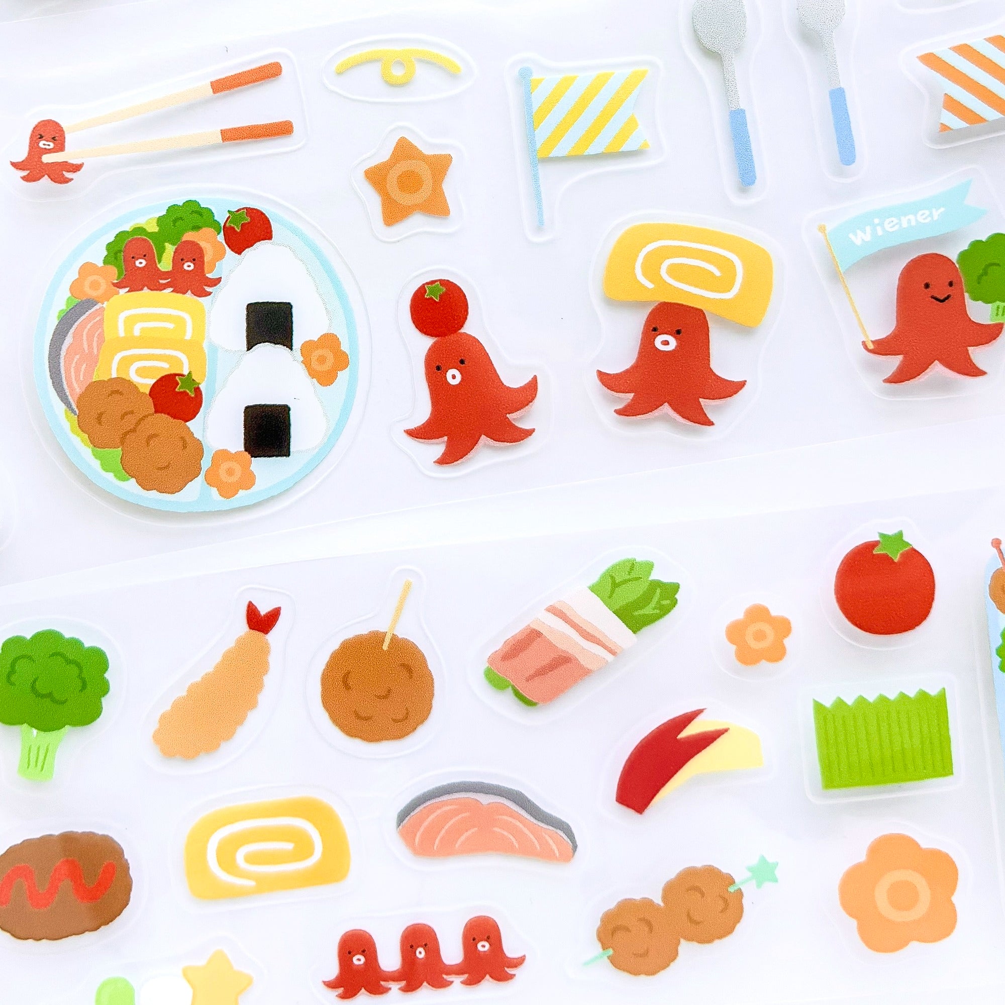 Clear Roll Stickers - Bento