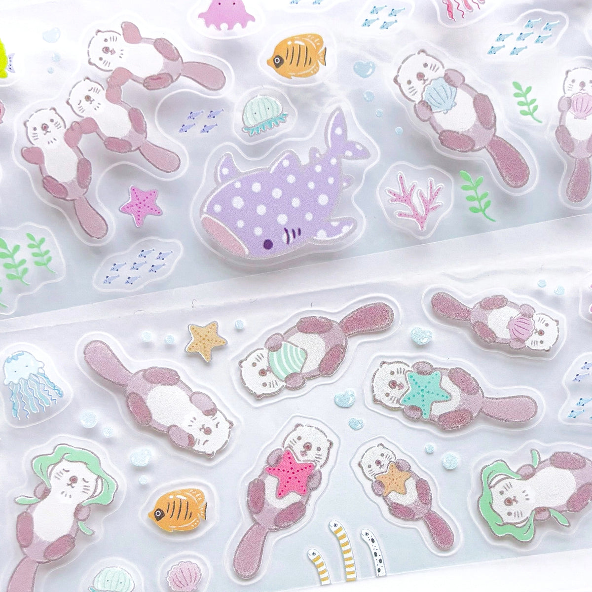 MILINA / Clear Roll Stickers - Love Sea Otter
