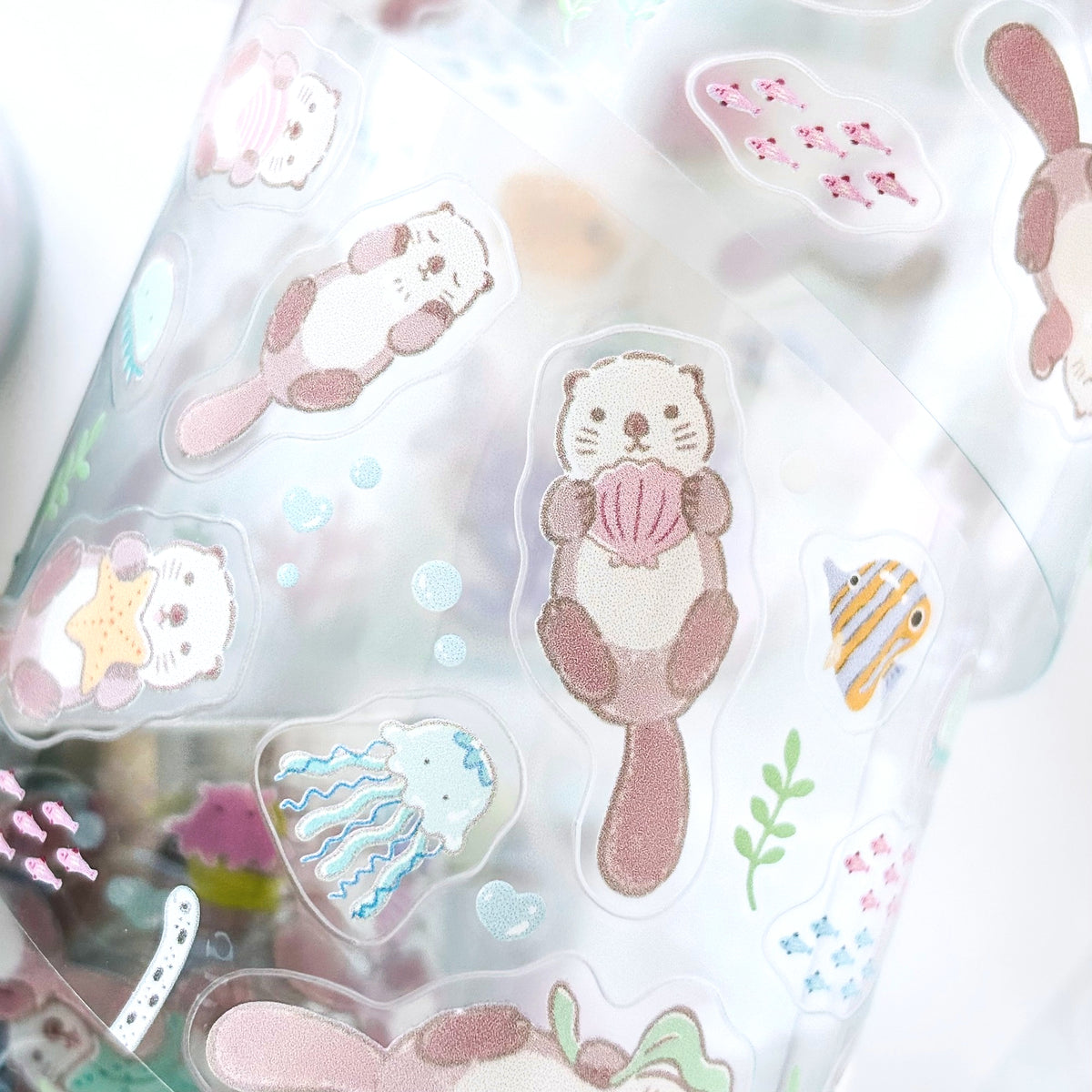 MILINA / Clear Roll Stickers - Love Sea Otter