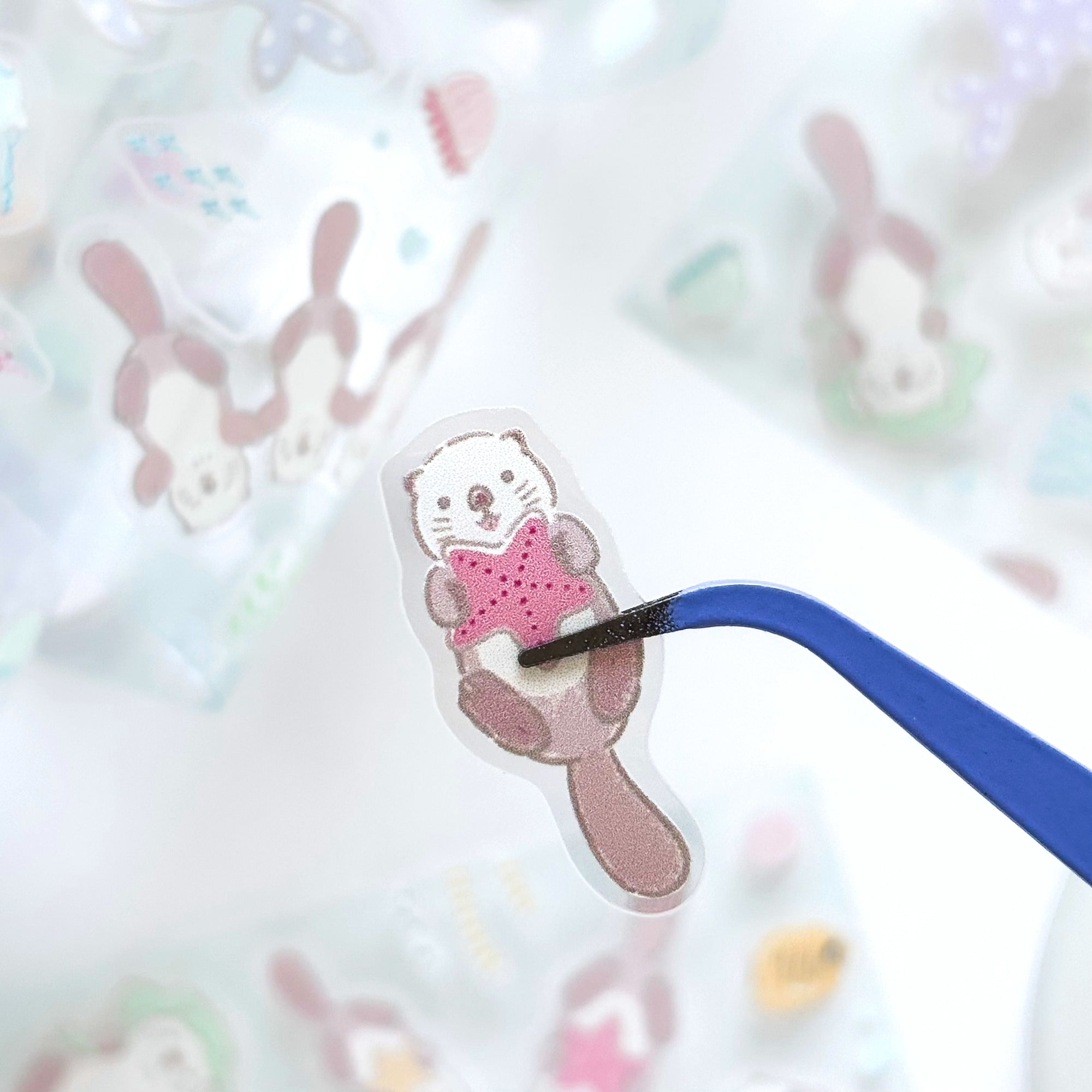 MILINA / Clear Roll Stickers - Love Sea Otter