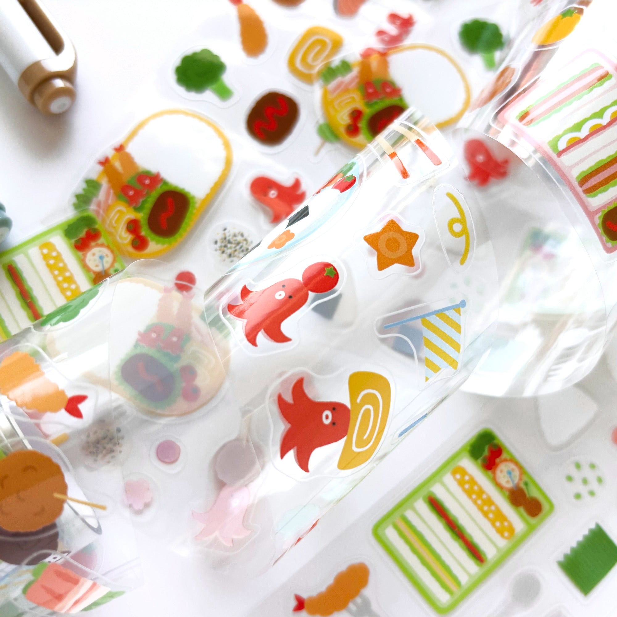 Clear Roll Stickers - Bento