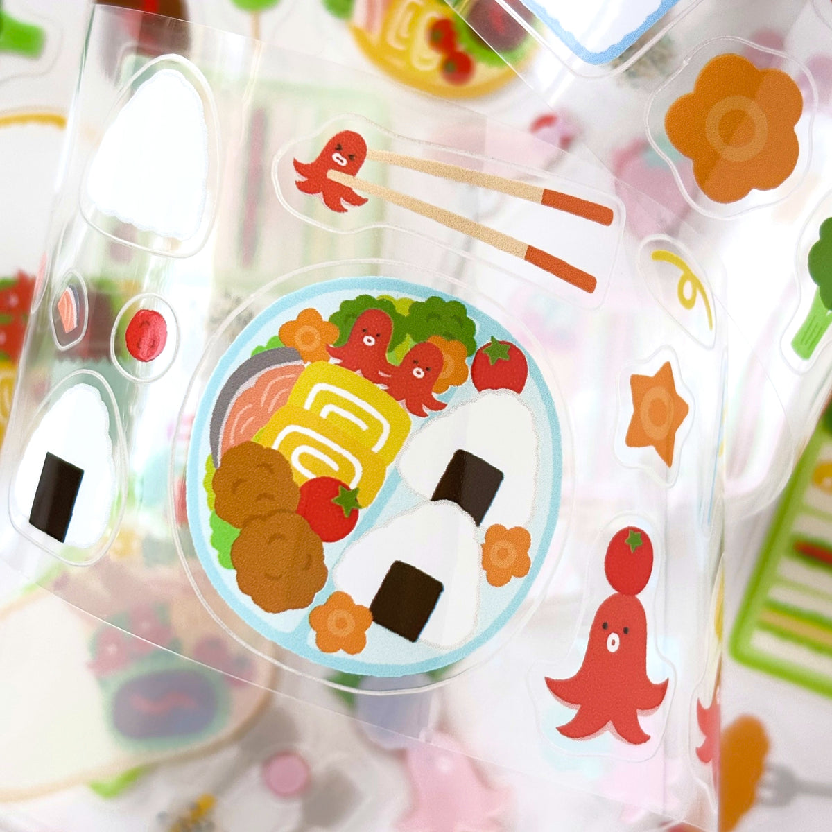 Clear Roll Stickers - Bento