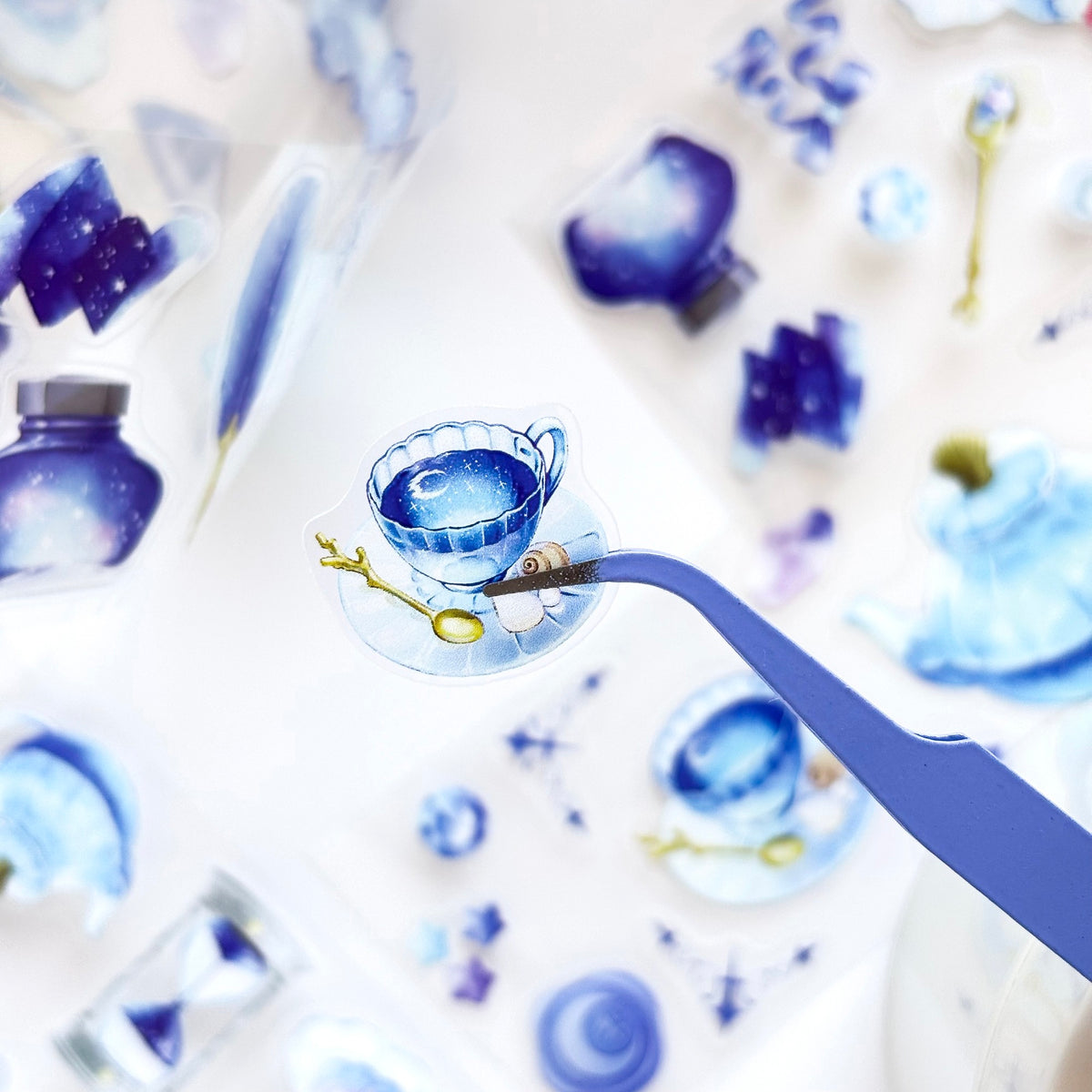 Natsunoka / Clear Roll Stickers - Deep Blue World