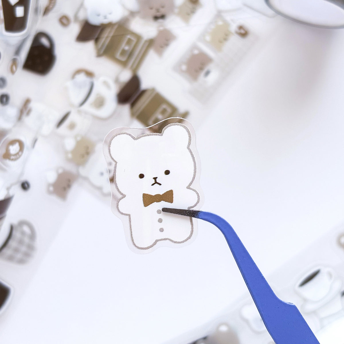 Clear Roll Stickers - Bear's Cafe