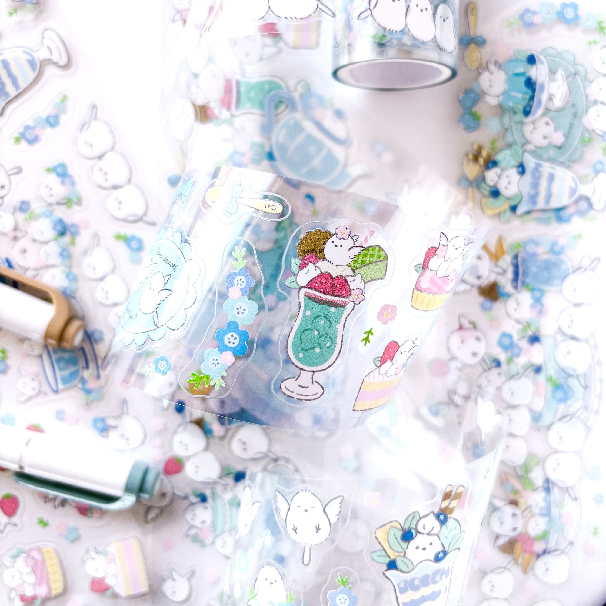 MILINA / Clear Roll Stickers - Love Long-tailed tit