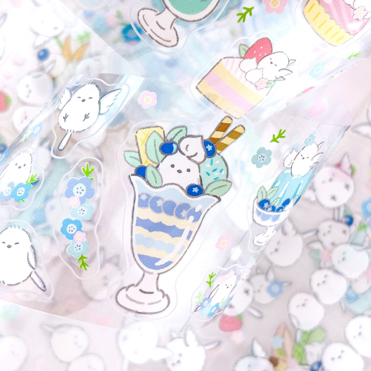 MILINA / Clear Roll Stickers - Love Long-tailed tit