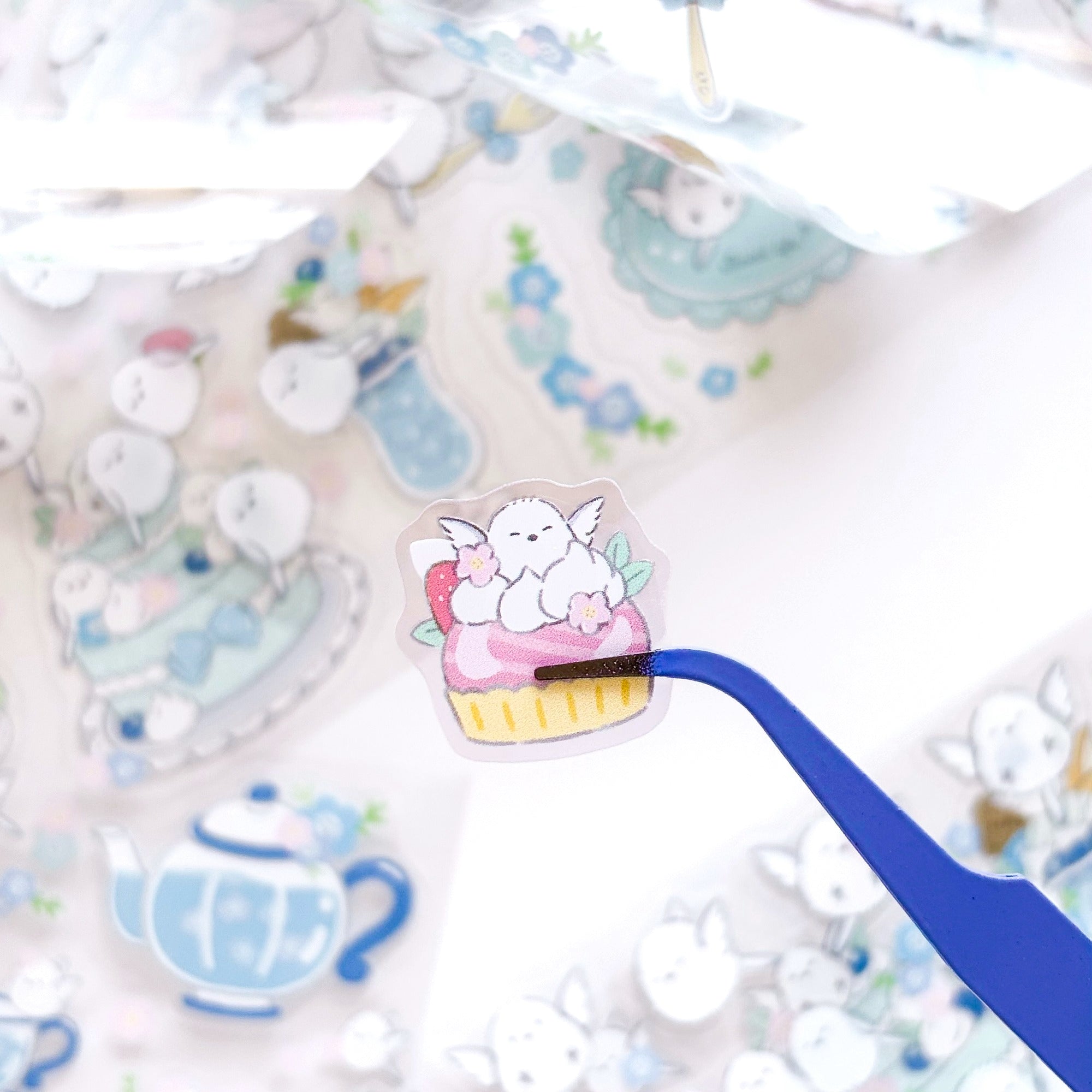 MILINA / Clear Roll Stickers - Love Long-tailed tit