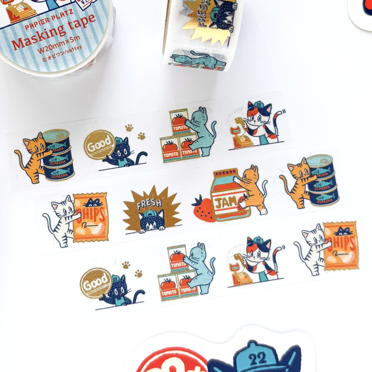 Obi1 / Nyan Nyan MART Washi Tape - Staff & Customer