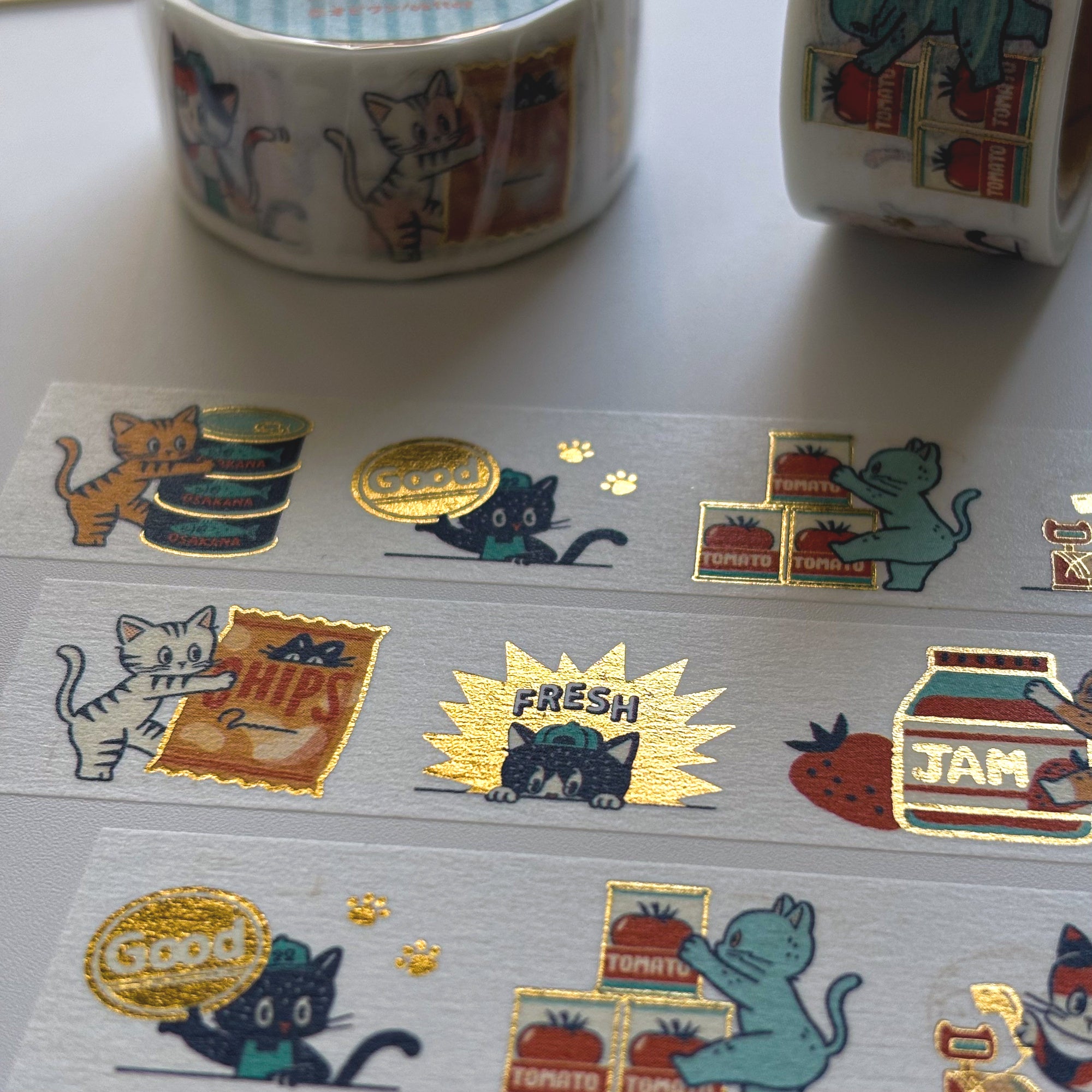 Obi1 / Nyan Nyan MART Washi Tape - Staff & Customer