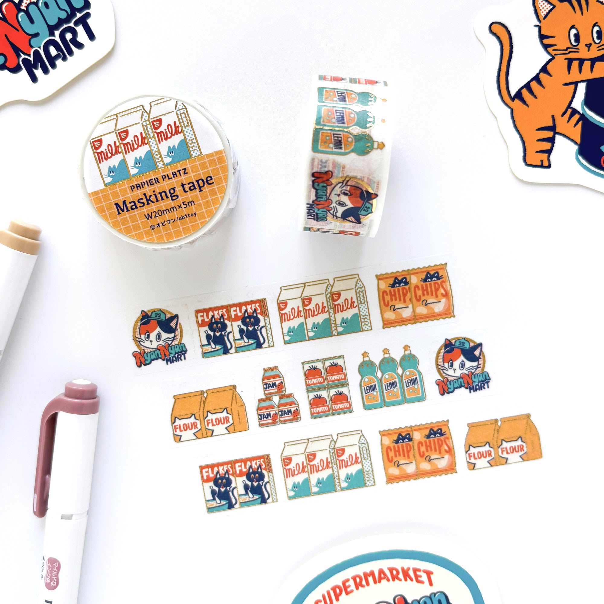 Obi1 / Nyan Nyan MART Washi Tape - Shopping