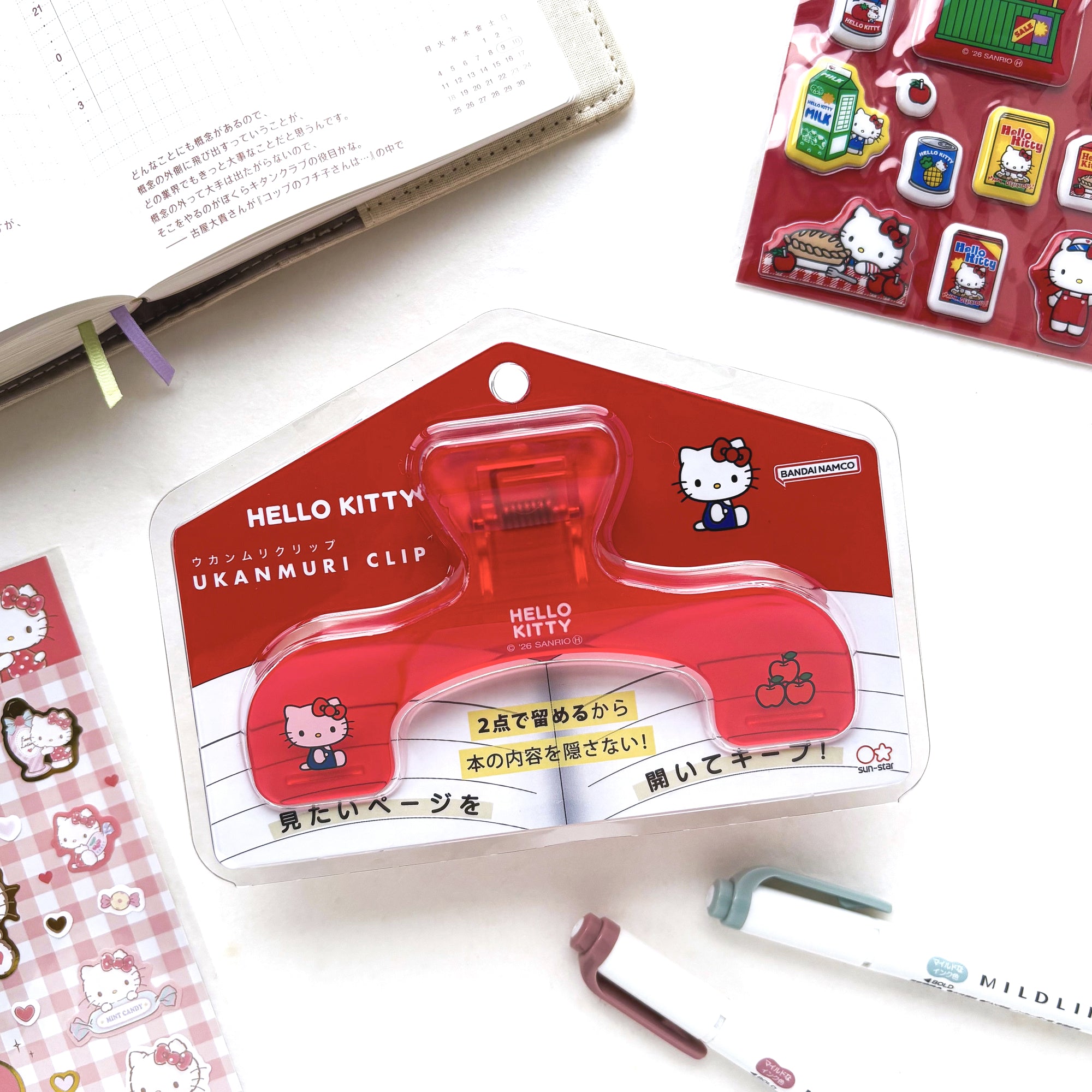 [Limited Edition] "Ukanmuri" Clip - Hello Kity (red)