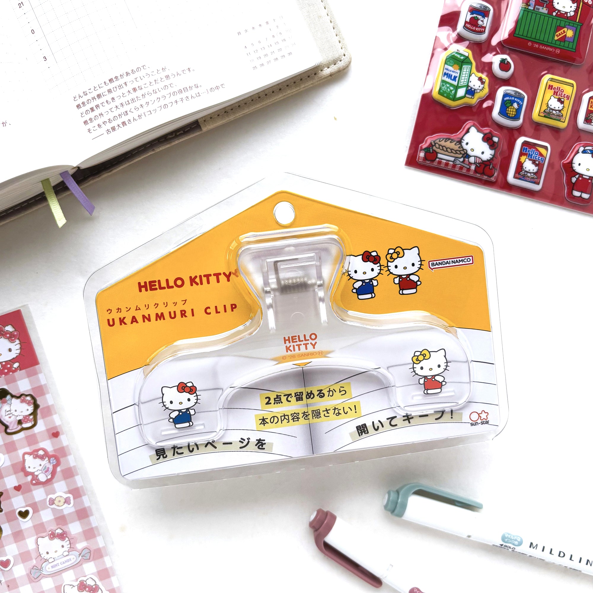 [Limited Edition] "Ukanmuri" Clip - Hello Kitty (Clear)