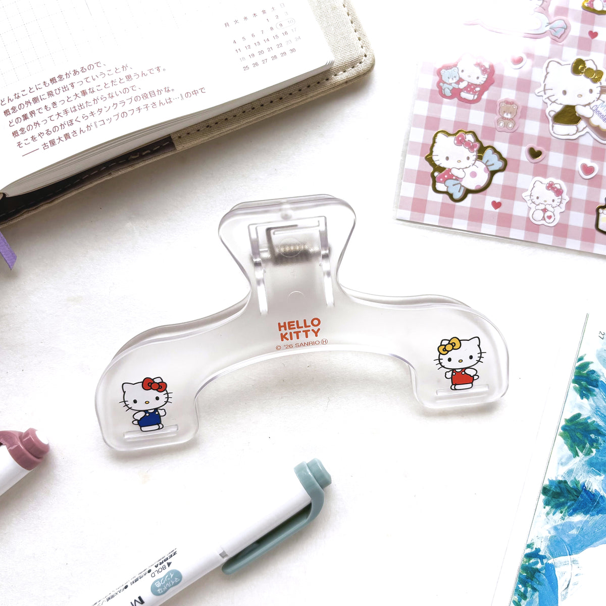 [Limited Edition] "Ukanmuri" Clip - Hello Kitty (Clear)