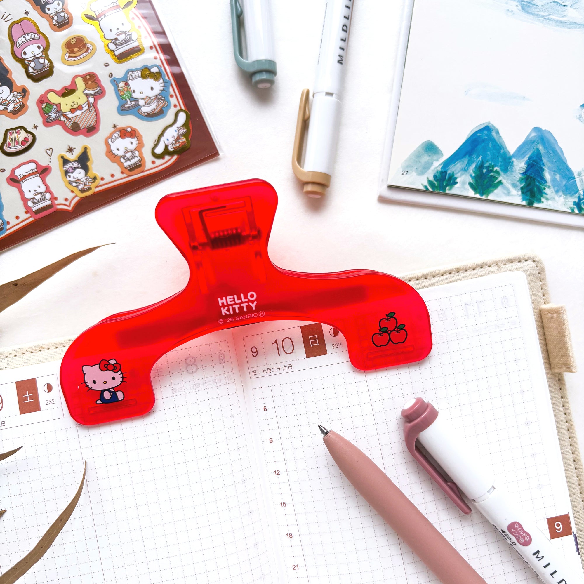 [Limited Edition] "Ukanmuri" Clip - Hello Kity (red)