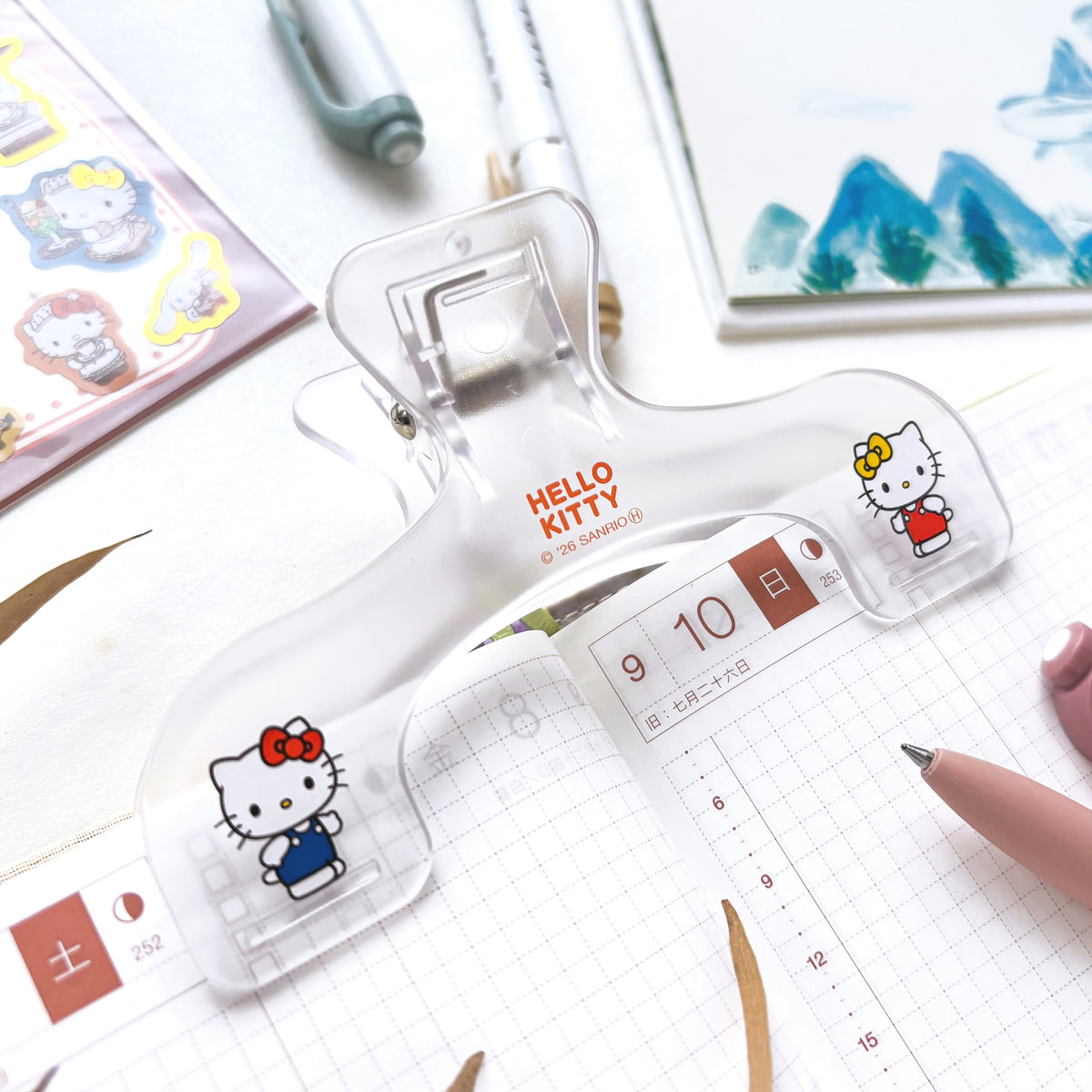 [Limited Edition] "Ukanmuri" Clip - Hello Kitty (Clear)