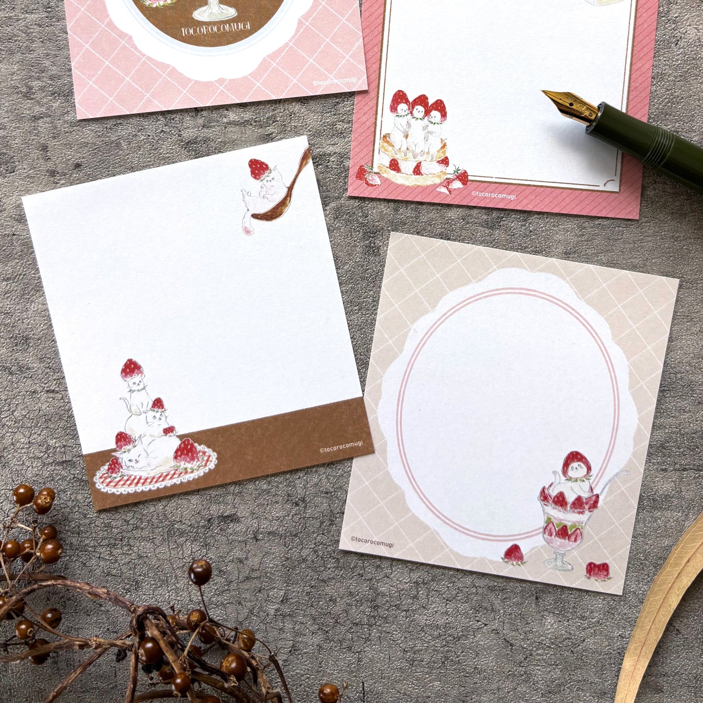 [Limited Edition] Tocorocomugi / Memo Pad - Strawberry