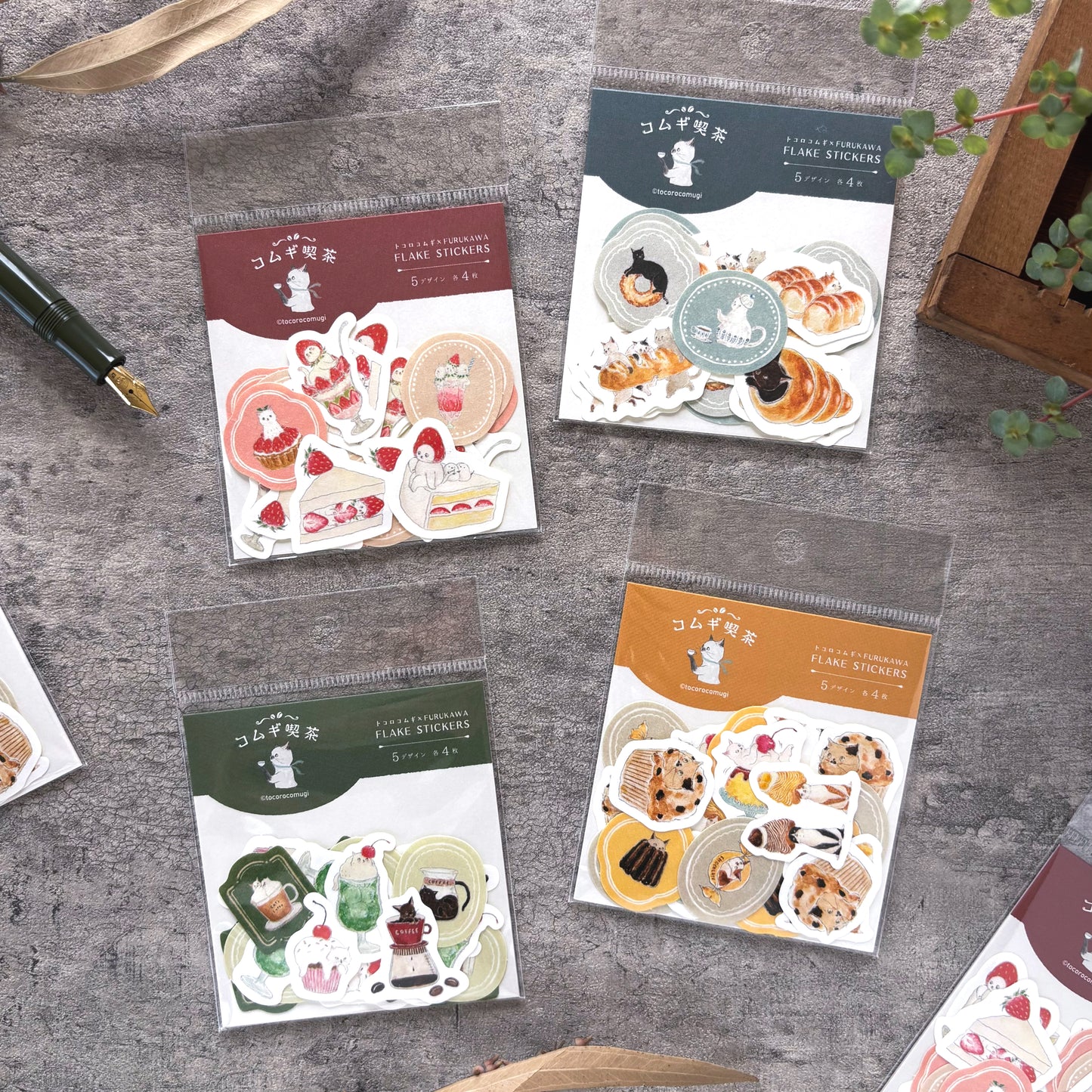 [Limited Edition] Tocorocomugi / Flake Stickers - Bread