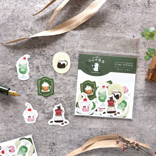 [Limited Edition] Tocorocomugi / Flake Stickers - Cafe
