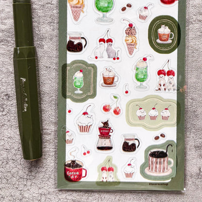 [Limited Edition] Tocorocomugi / Stickers - Cafe