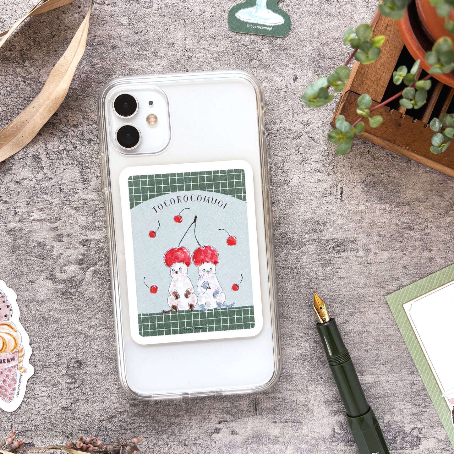 【数量限定】トコロコムギ / ステッカー（３柄セット）「喫茶トコロコムギ」