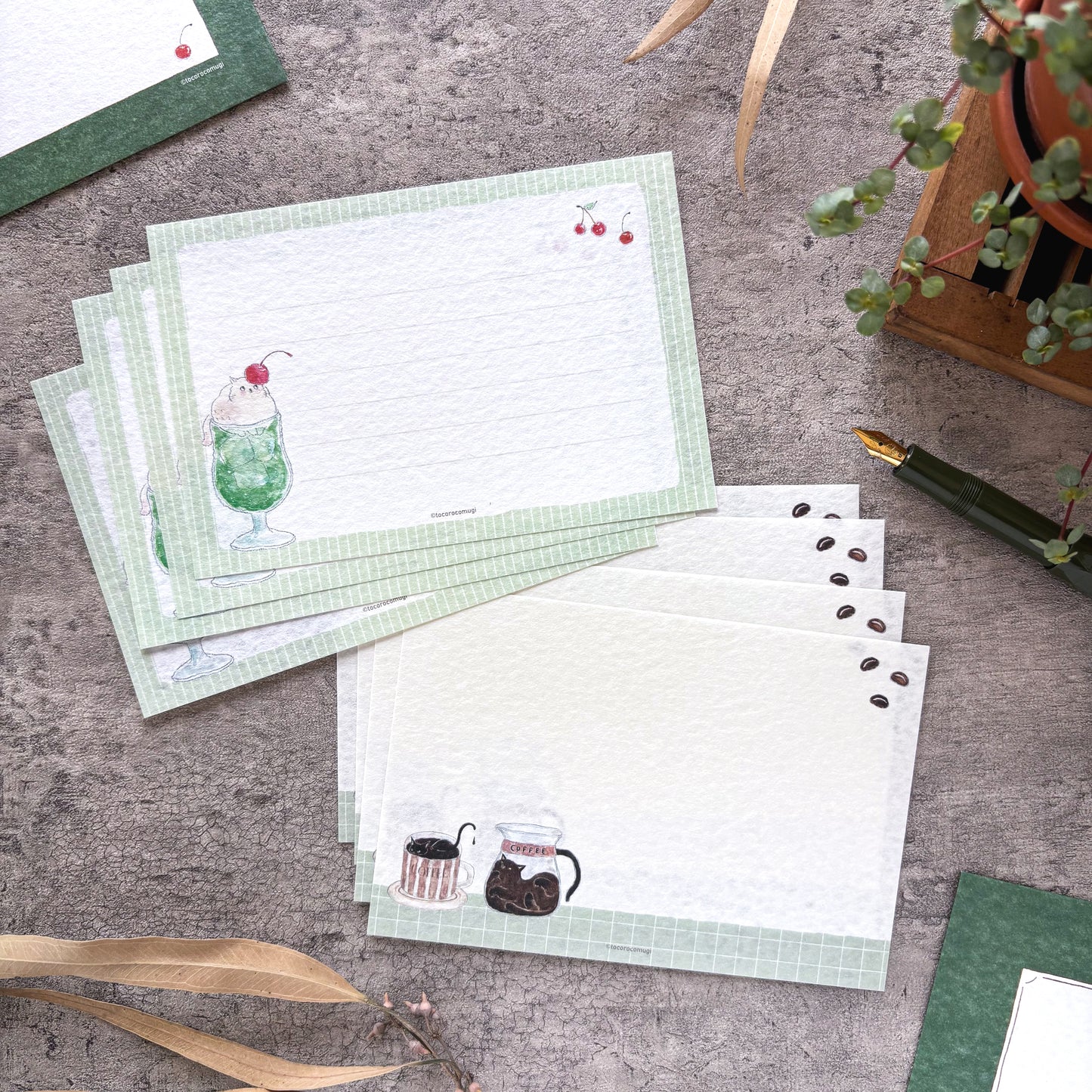 [Limited Edition] Tocorocomugi / Mini Letter Set - Cafe