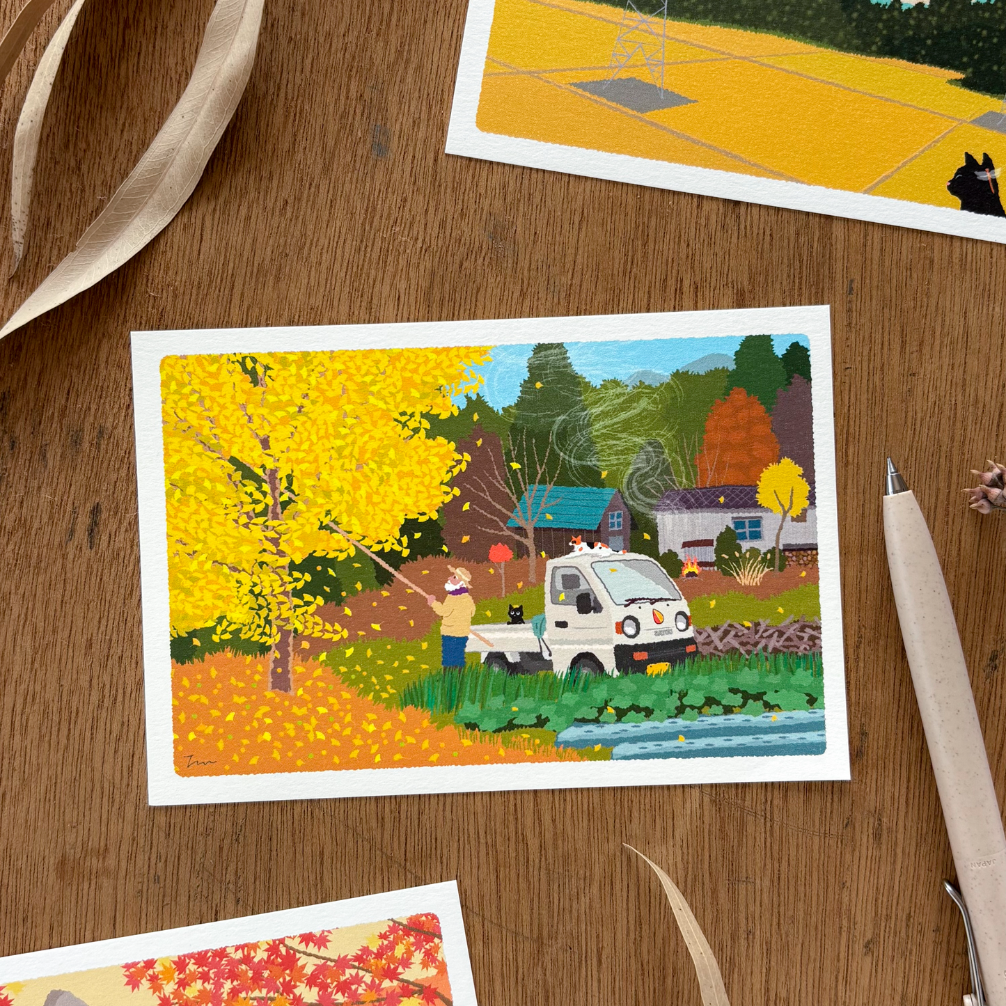 たびねこポストカード「秋」