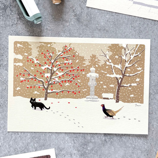 たびねこポストカード「冬」