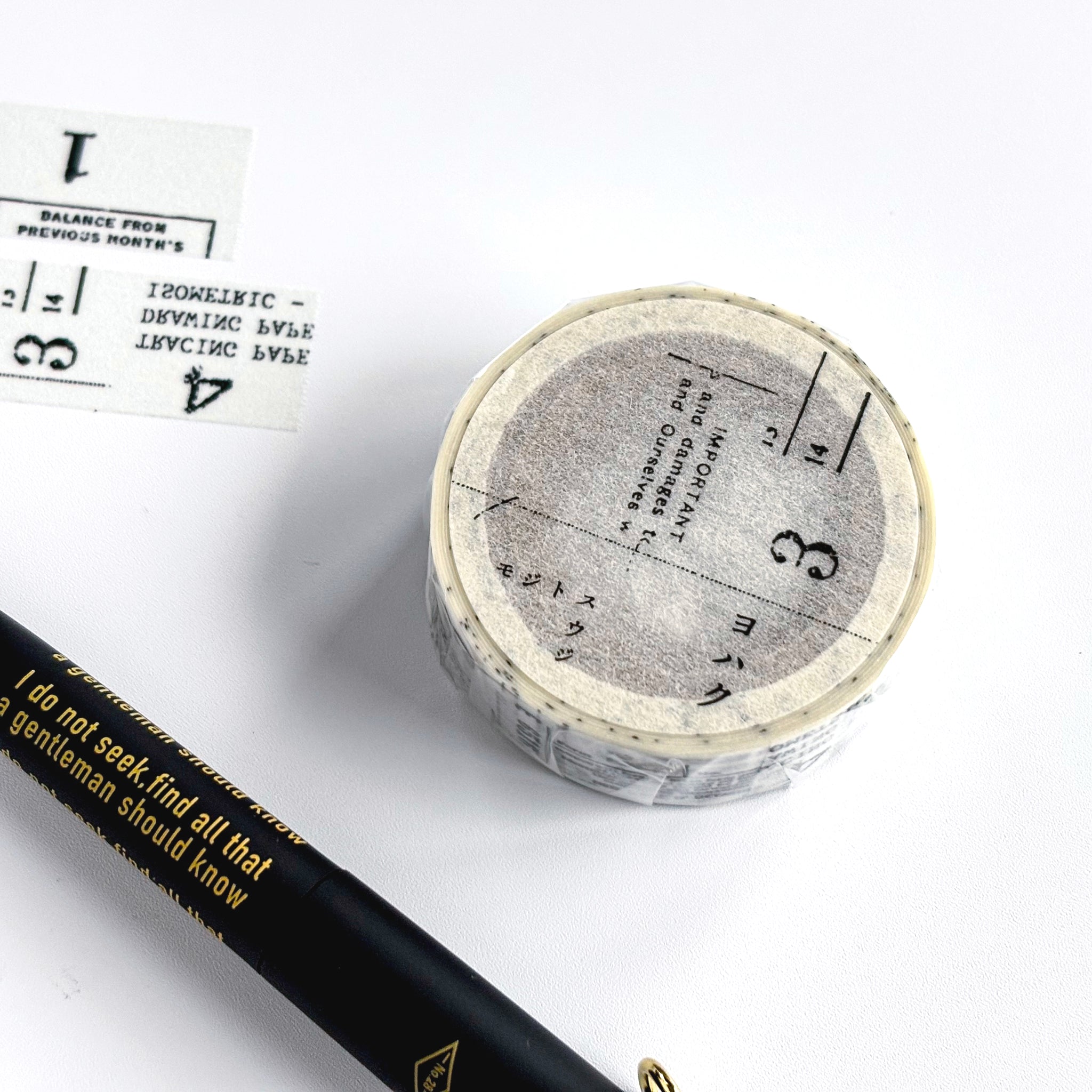Yohaku / Washi Tape - Letters & Numbers