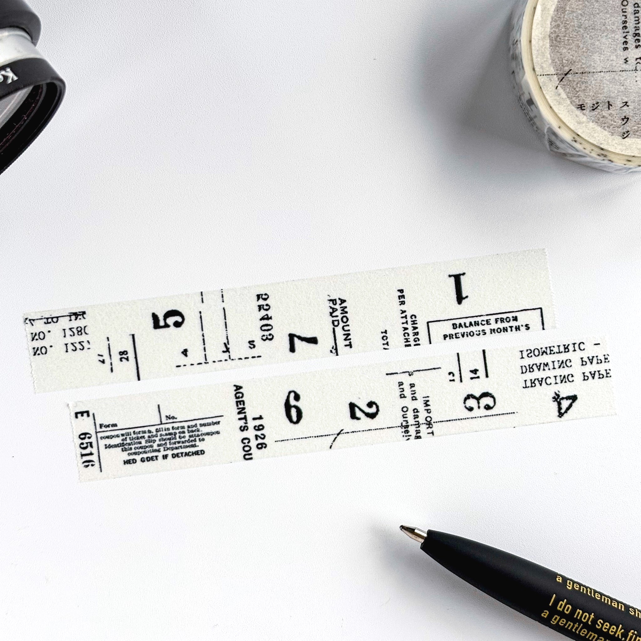 Yohaku / Washi Tape - Letters & Numbers
