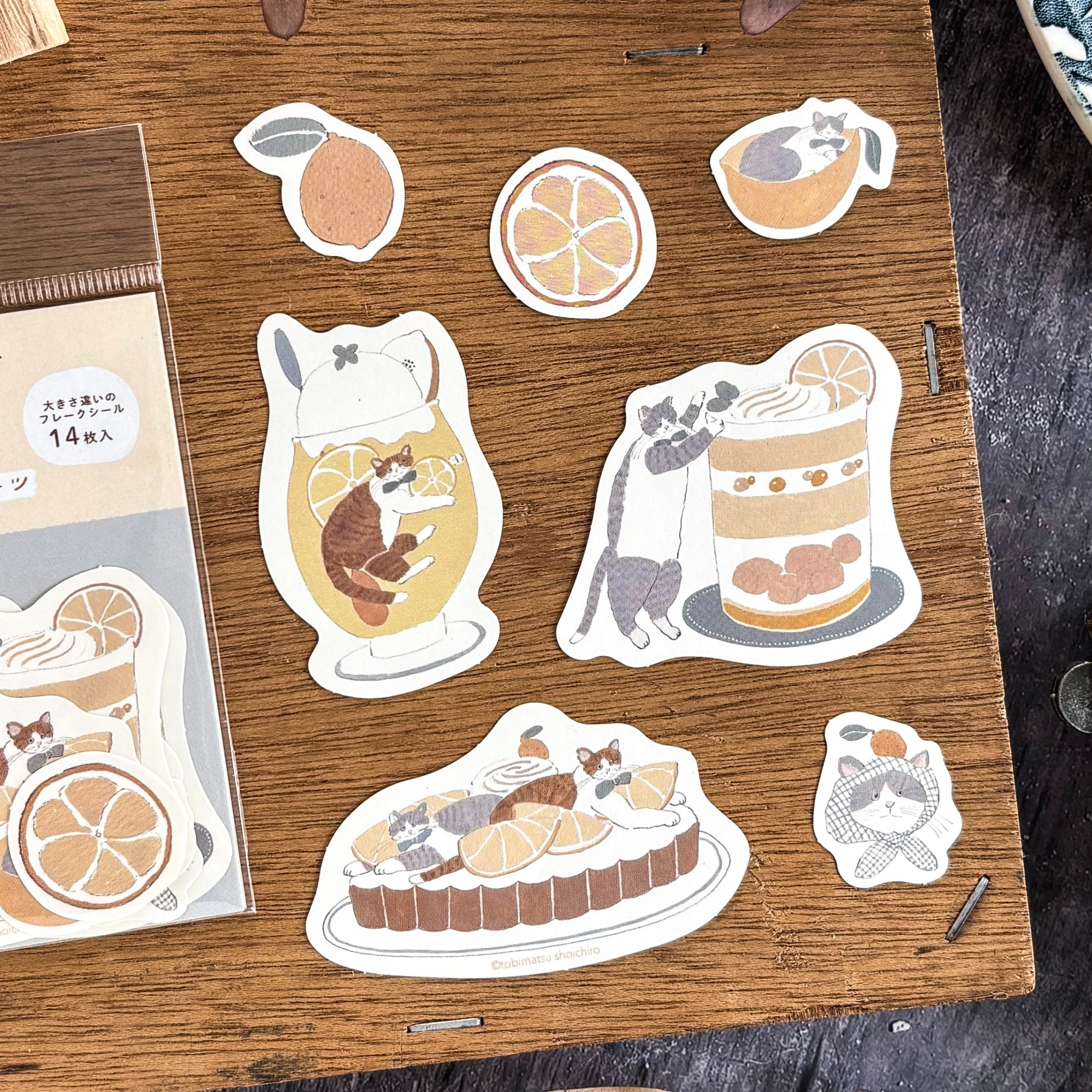 [Limited Edition] Shoichiro Tobimatsu / Flake Stickers - Lemon Sweets