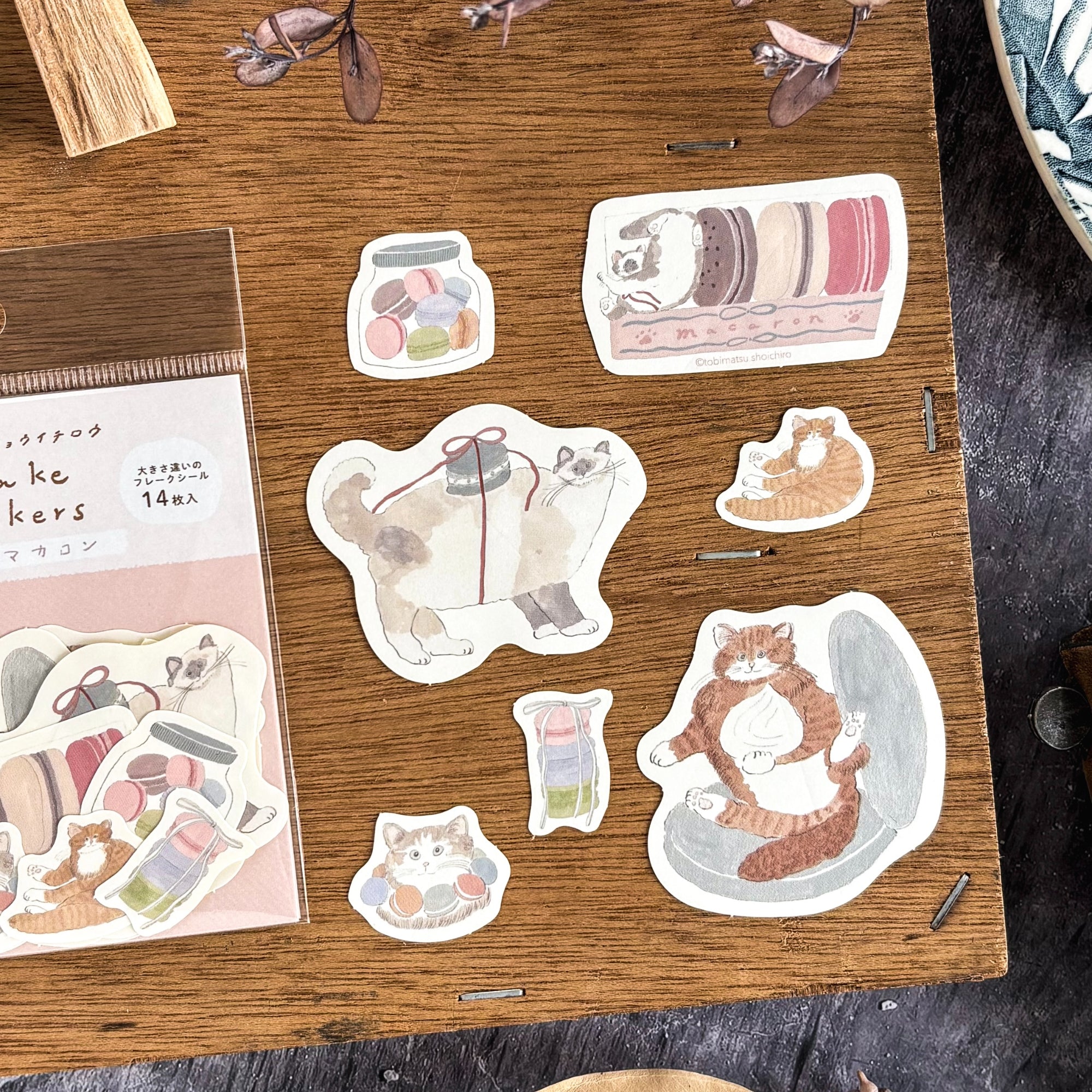[Limited Edition] Shoichiro Tobimatsu / Flake Stickers - Macaron