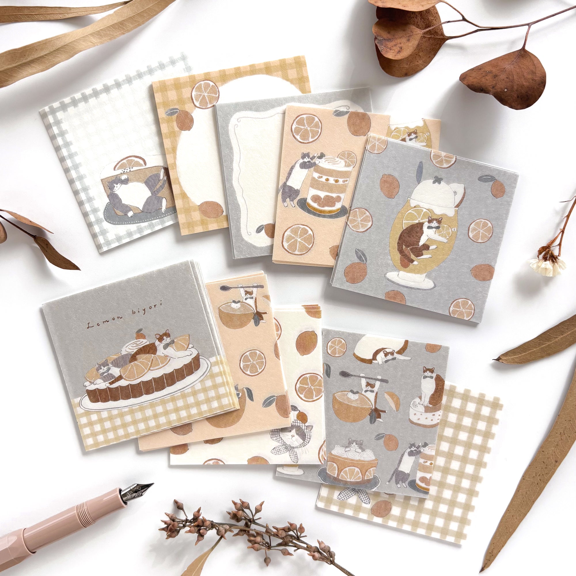 [Limited Edition] Shoichiro Tobimatsu / Petit Origami Memo Pad Set - Lemon Sweets