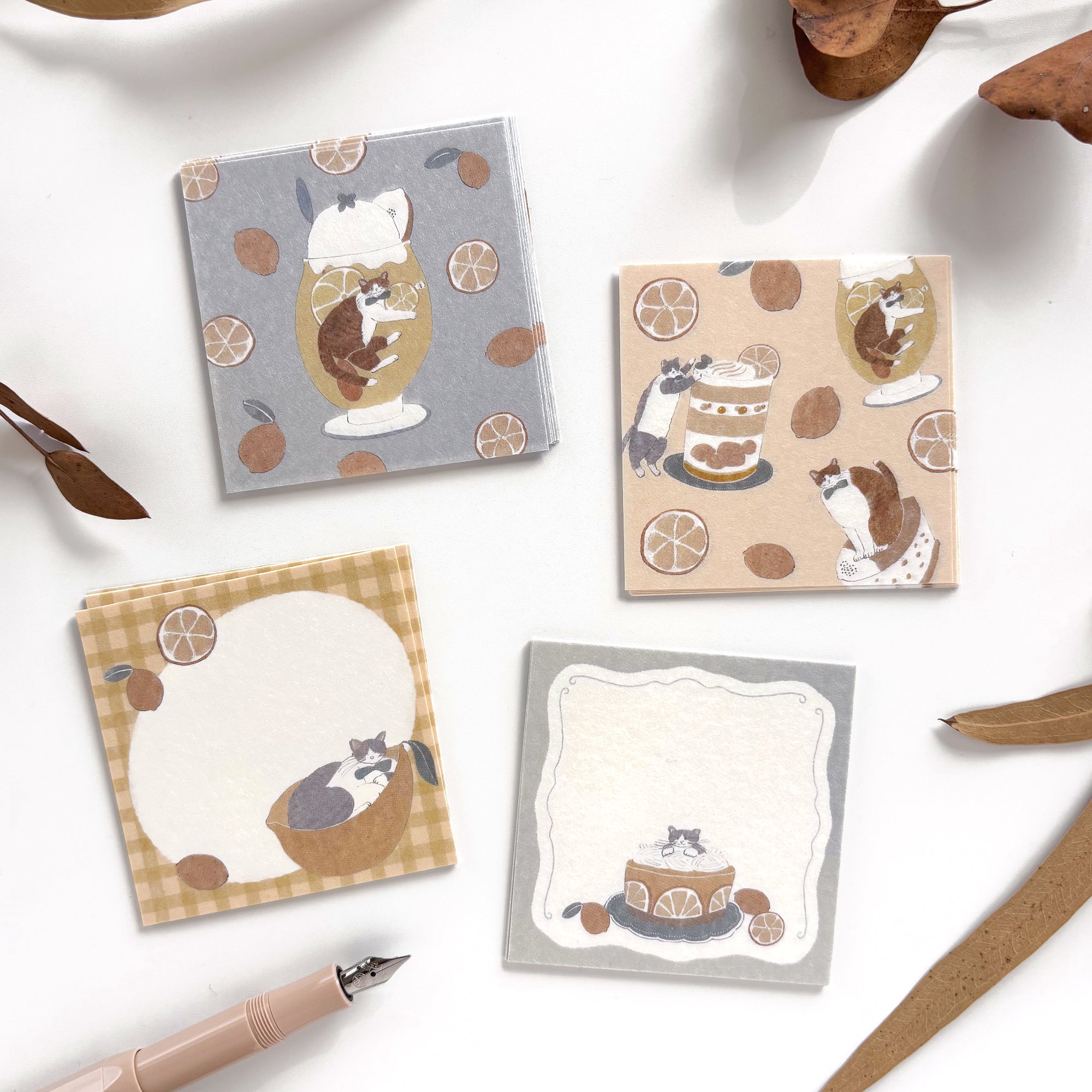 [Limited Edition] Shoichiro Tobimatsu / Petit Origami Memo Pad Set - Lemon Sweets