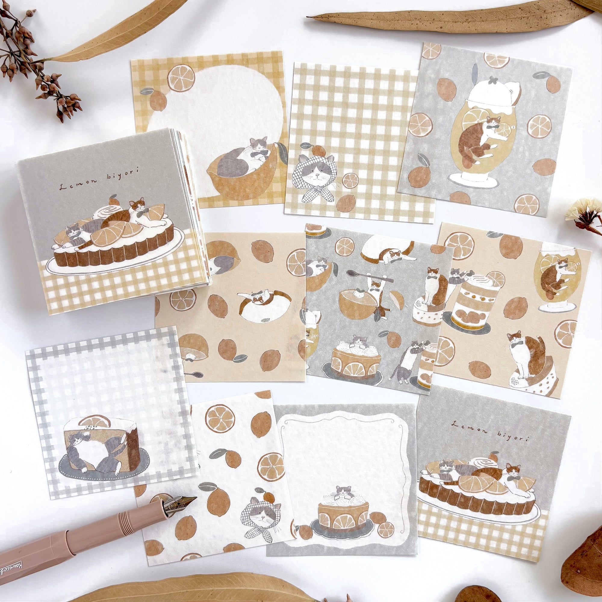 [Limited Edition] Shoichiro Tobimatsu / Petit Origami Memo Pad Set - Lemon Sweets
