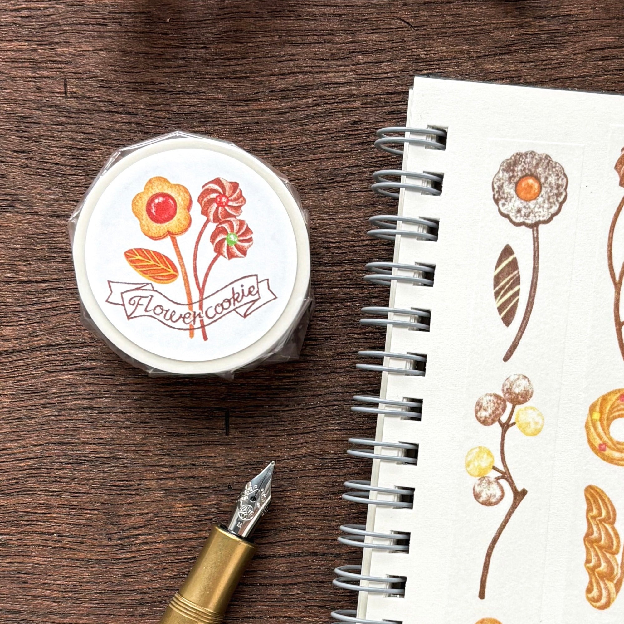 ALACARUDOU / Washi Tape - Flower Cookies