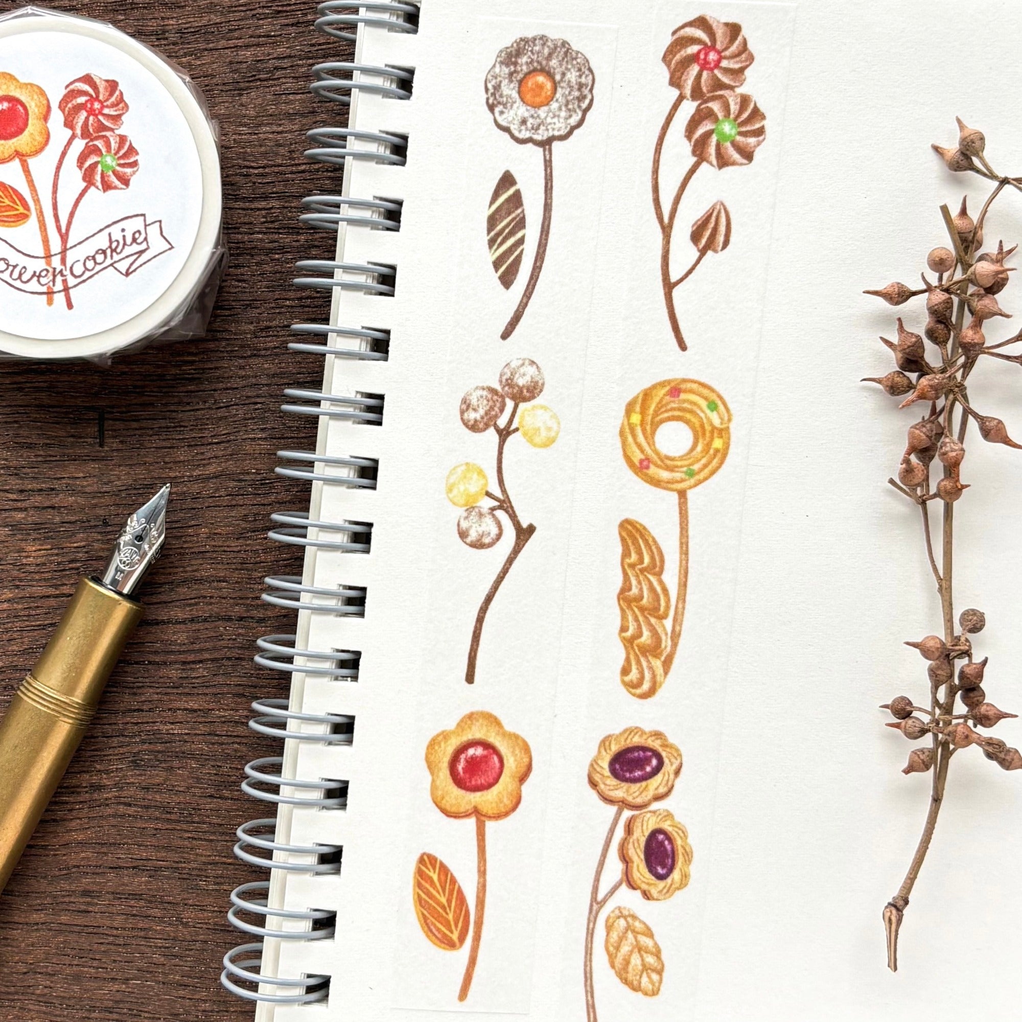 ALACARUDOU / Washi Tape - Flower Cookies