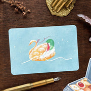 ALACARUDOU / Postcard - Swan Cream Puff