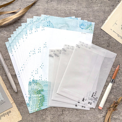 Yohaku / Letter Set - Rain Drop (A5 Size)