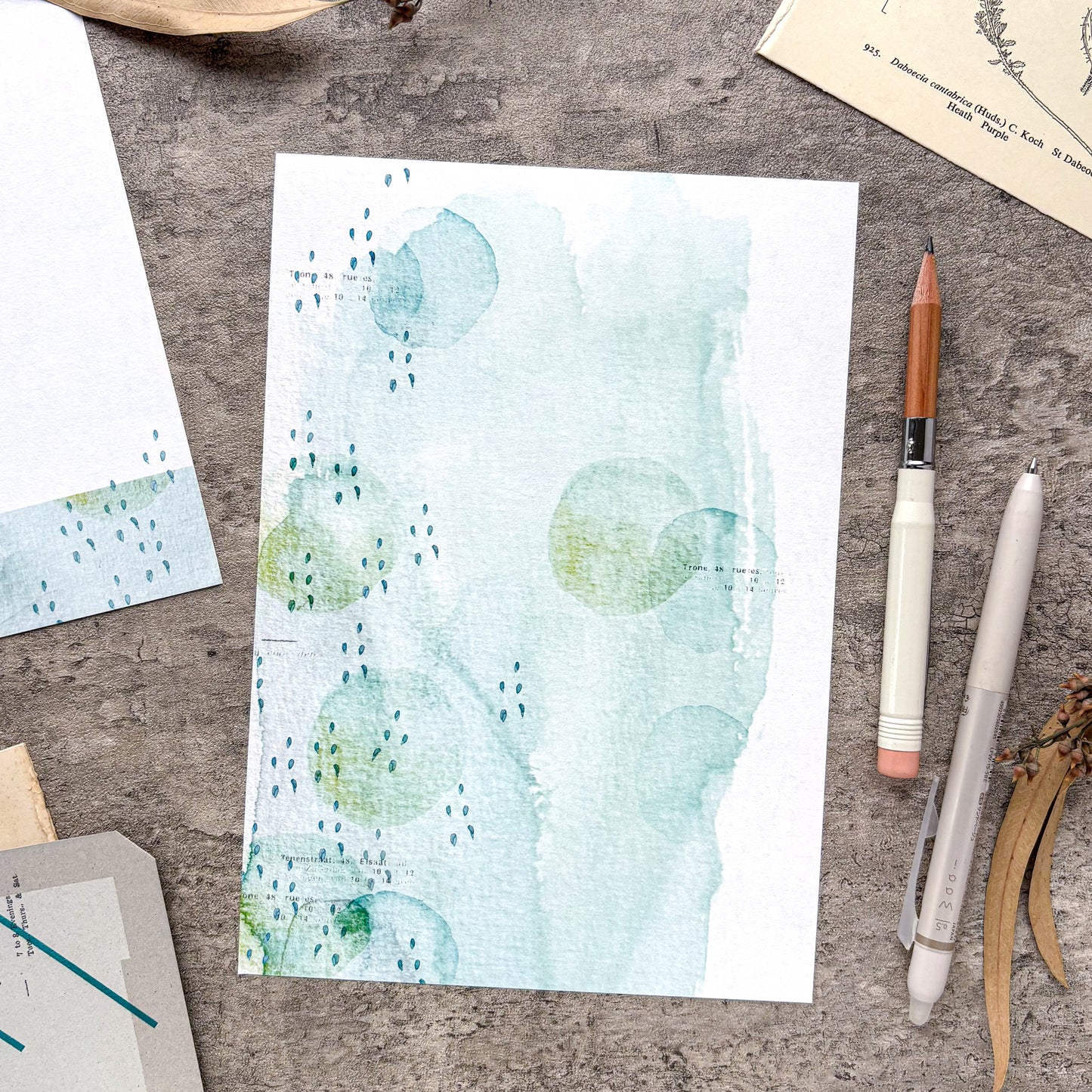 Yohaku / Letter Set - Rain Drop (A5 Size)