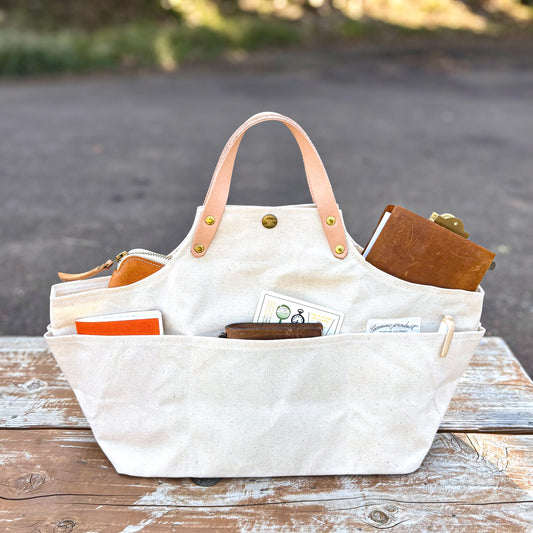 The Superior Labor / Paraffin Canvas Apron Bag - White