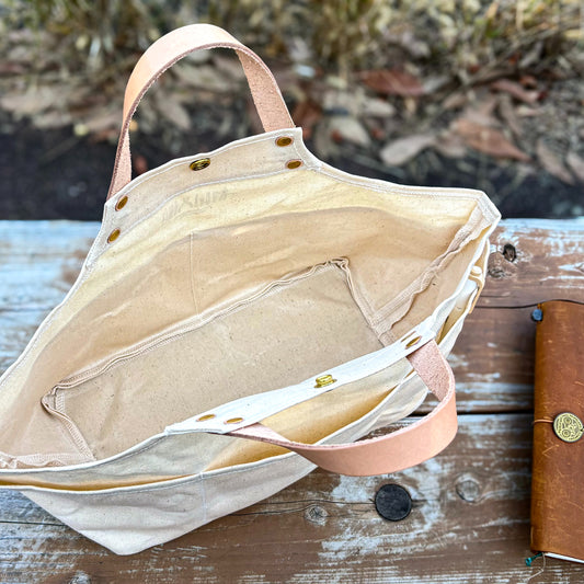 The Superior Labor / Paraffin Canvas Apron Bag - White