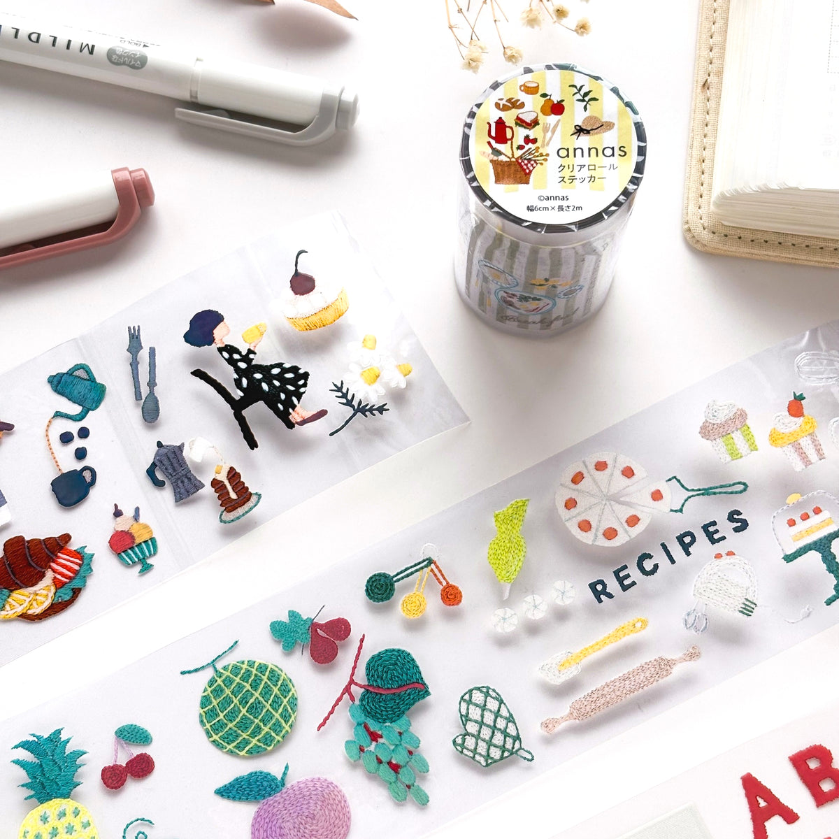 annas / Foil-Stamped Clear Roll Stickers