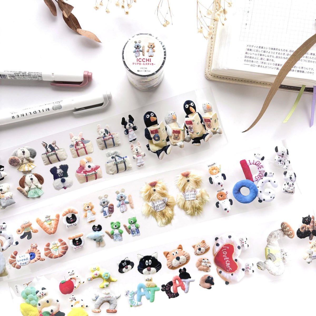 ICCHI / Foil-Stamped Clear Roll Stickers